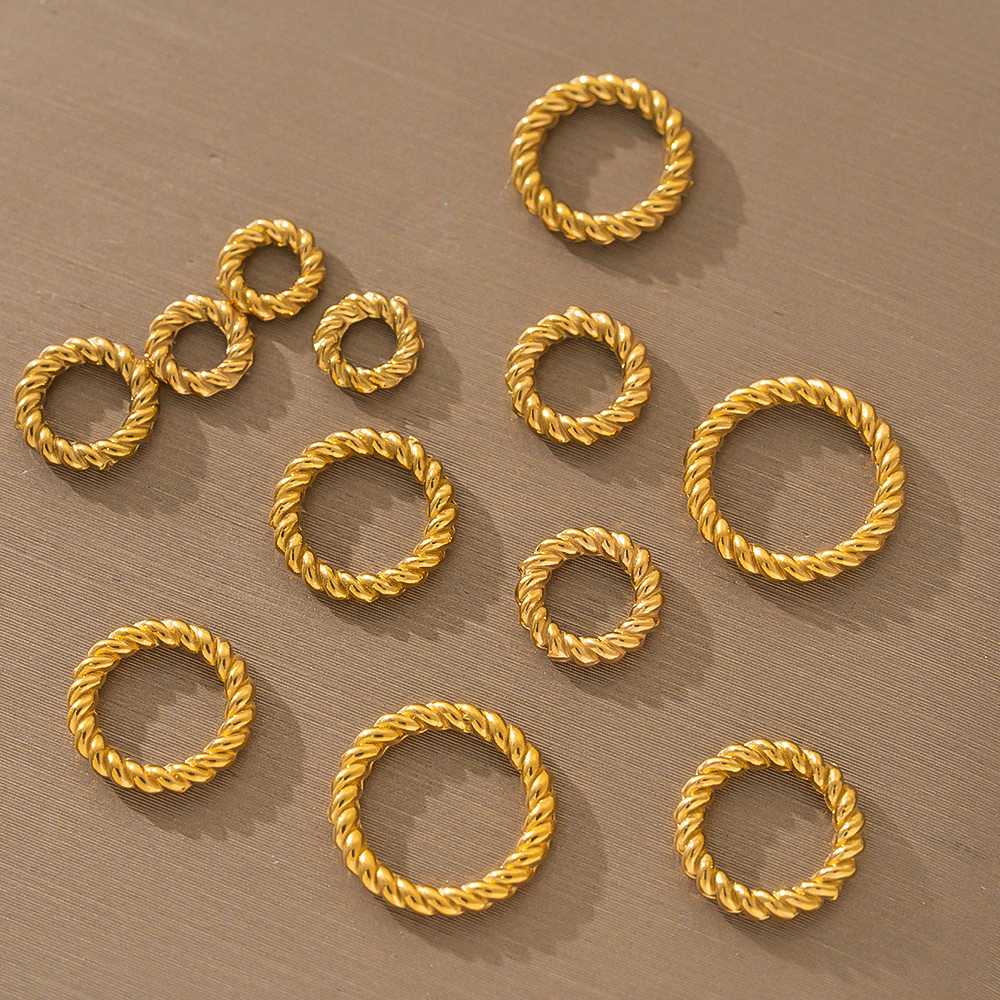 Jewelry Making Hoops - 20Pcs Stainless Steel Round Twist-Style Closed