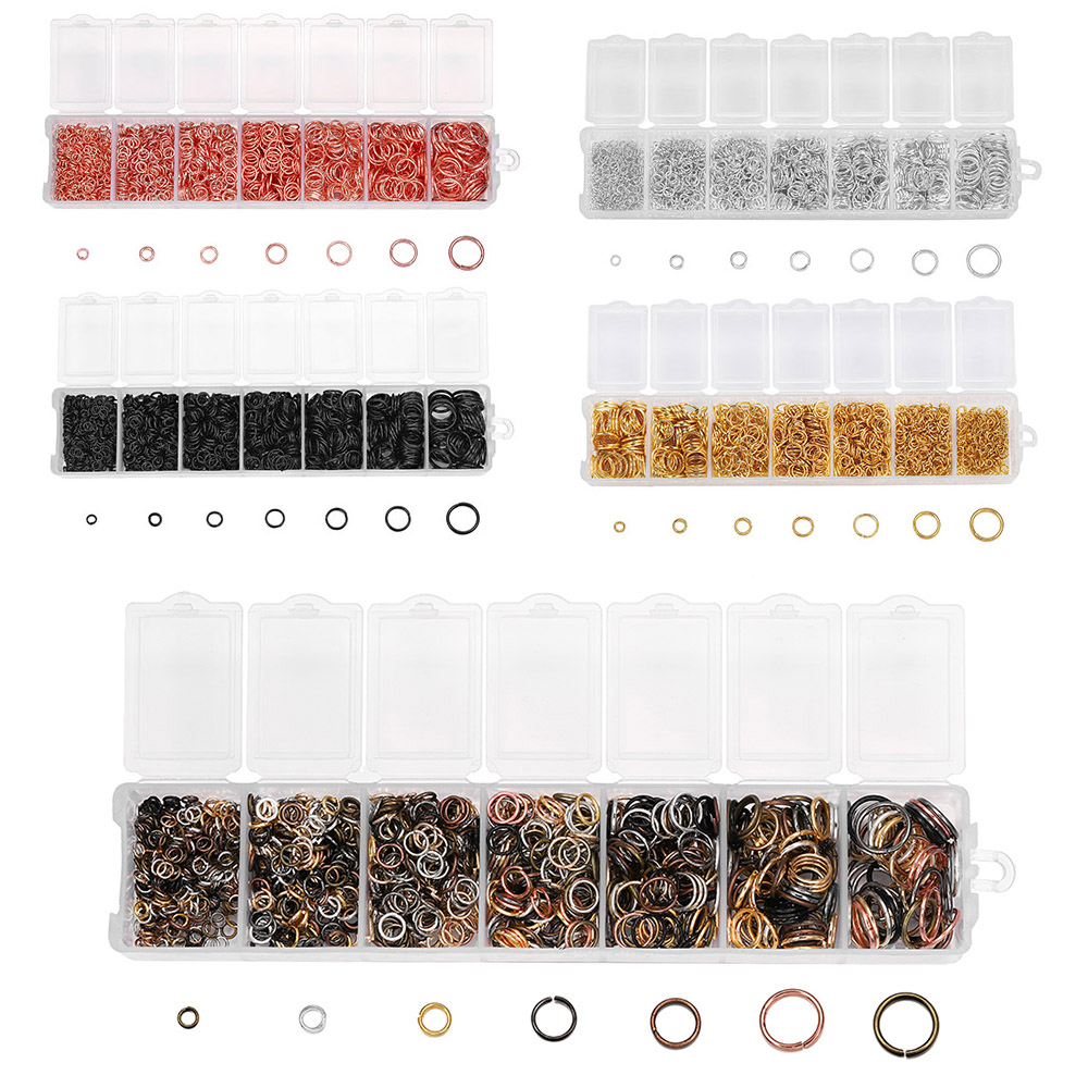 Jump Ring Assorted - 1370Pcs Mixed Size Metal Open Jump