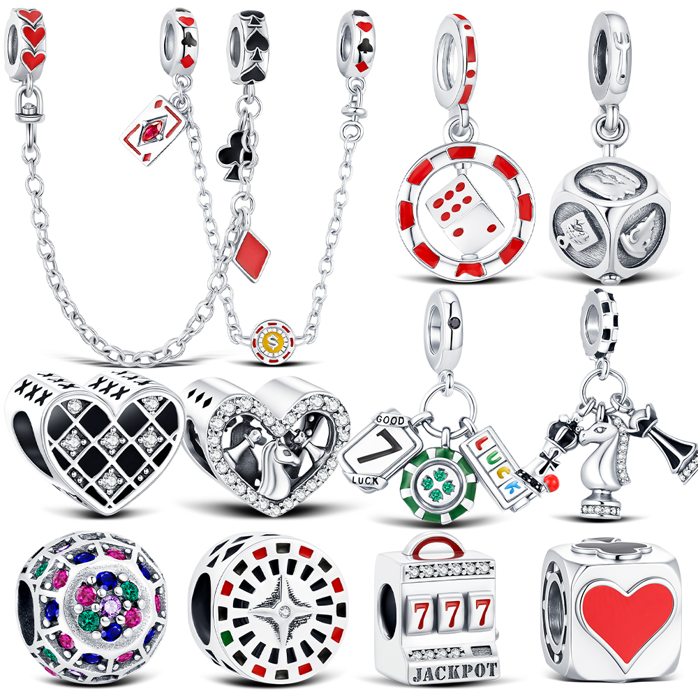 Jewelry Making Machine - New Sterling Silver Casino Poker Lucky