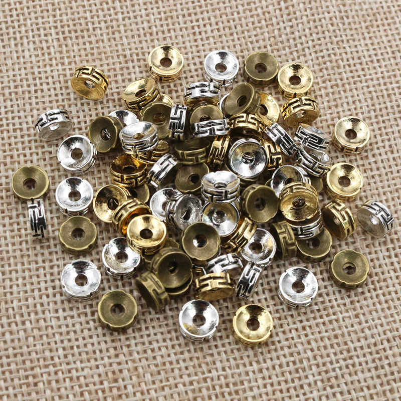Eyepin Ball End - 50pcs 7.5x3mm Spacer Beads Bronze Gold