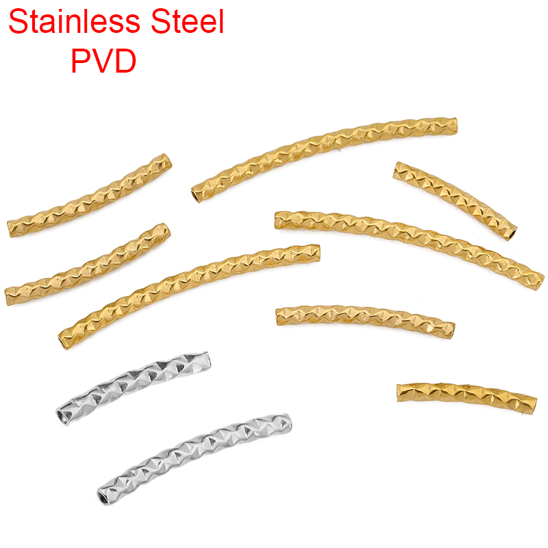 Jewelry Making Pieces - 10pcs PVD Stainless Steel Curved Spacer