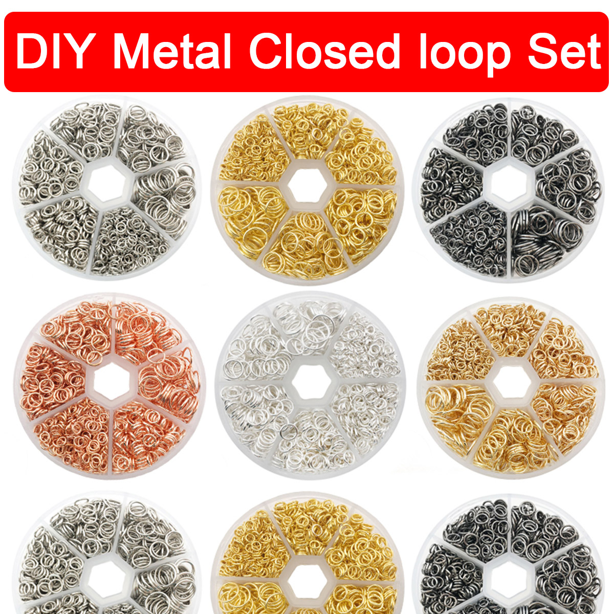 Jump Ring Assorted - 1set Mixed Sizes Open Jump Rings