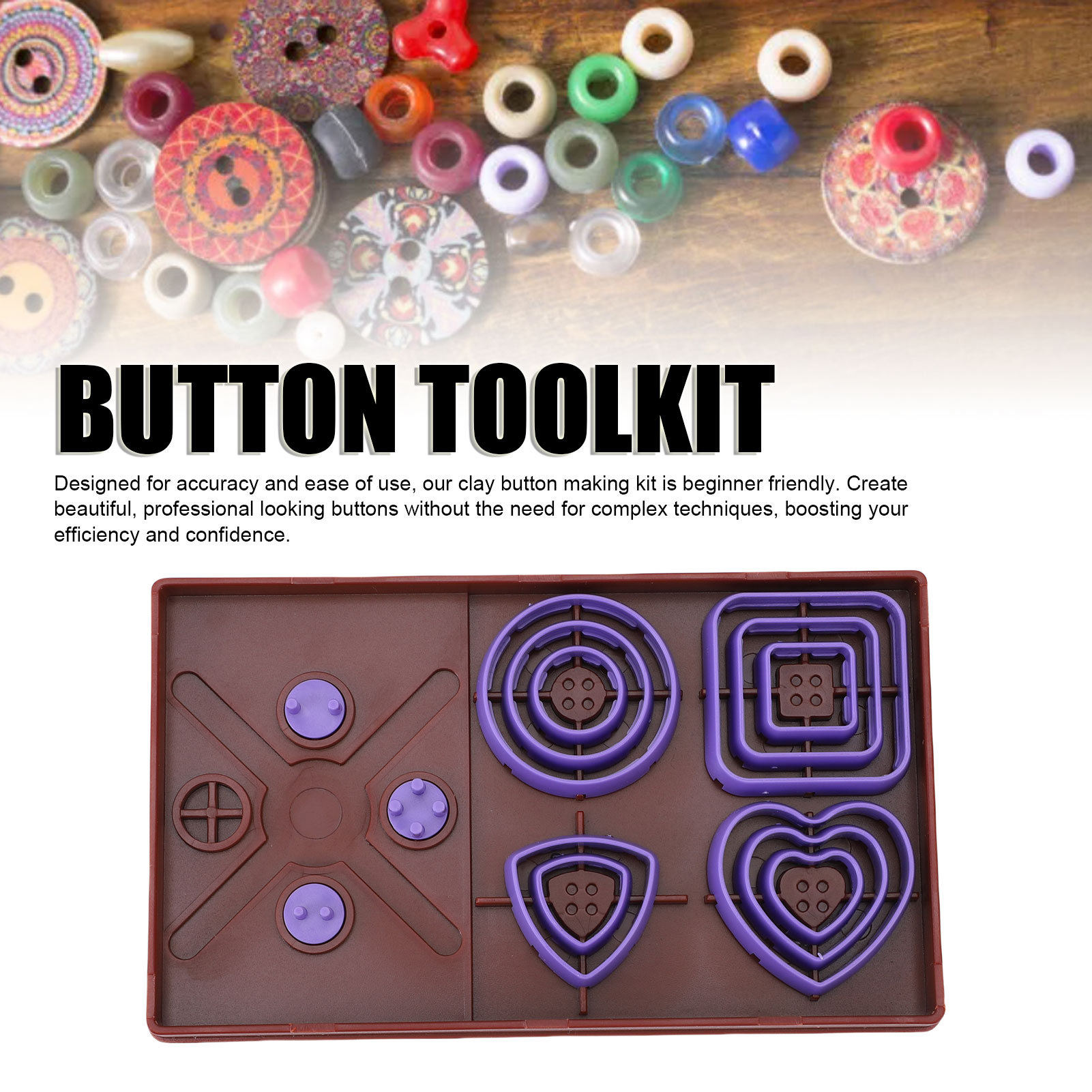 Jewelry Making Machine - 2Pcs Button Toolkit 4 Shapes 3