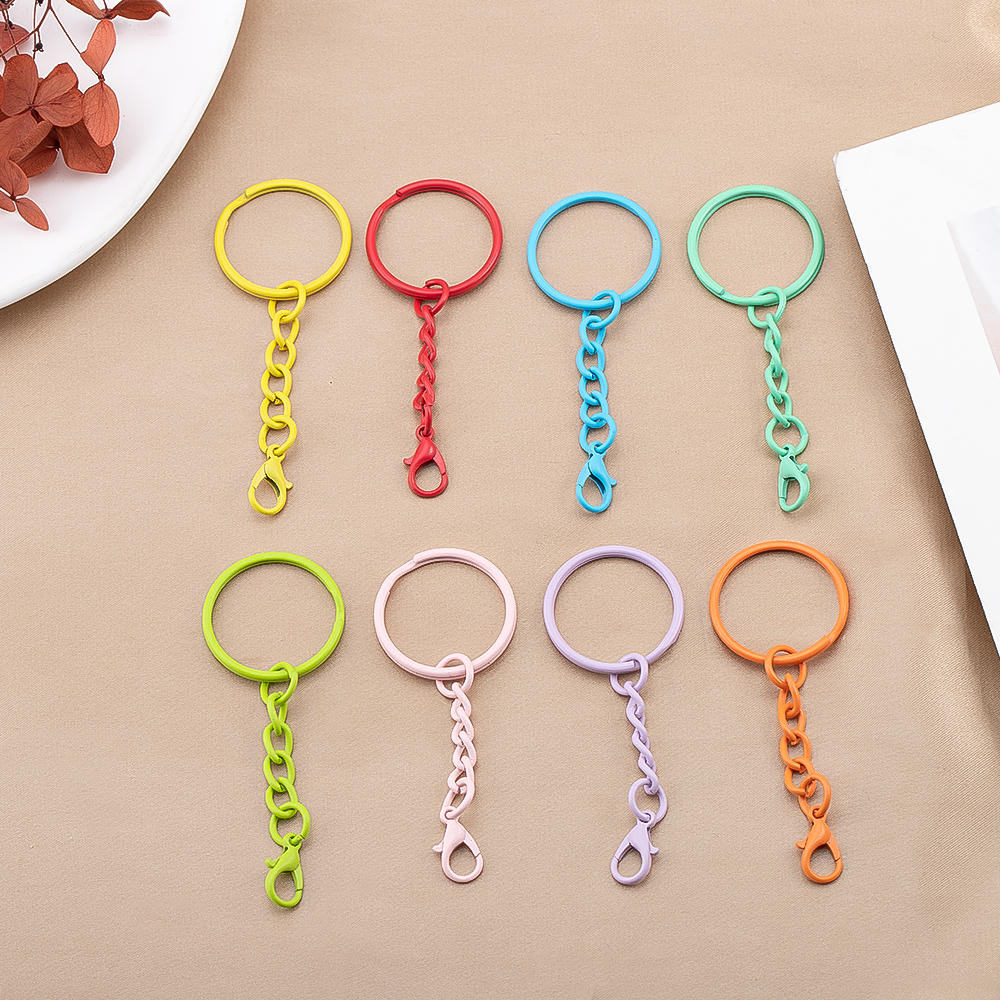 Jewelry Making Hoops - 10pcs/lots Metal Multiple Colors Keychain With