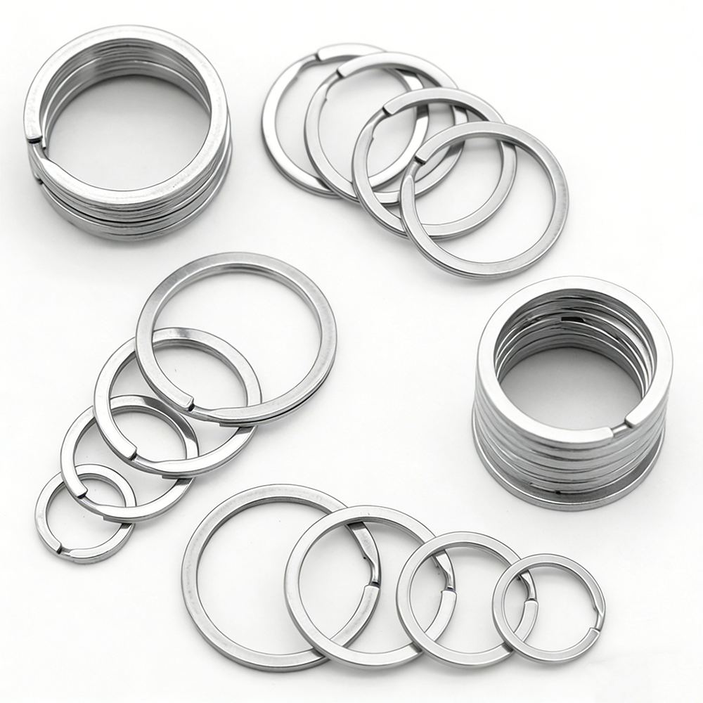 Jewelry Making Hoops - 10pcs 15~35mm Stainless Steel Key Rings