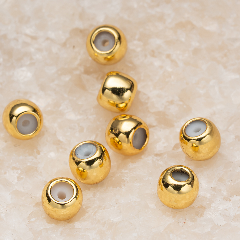 Jewelry Making Pieces - 20pcs 18K Gold Plated Stopper Beads