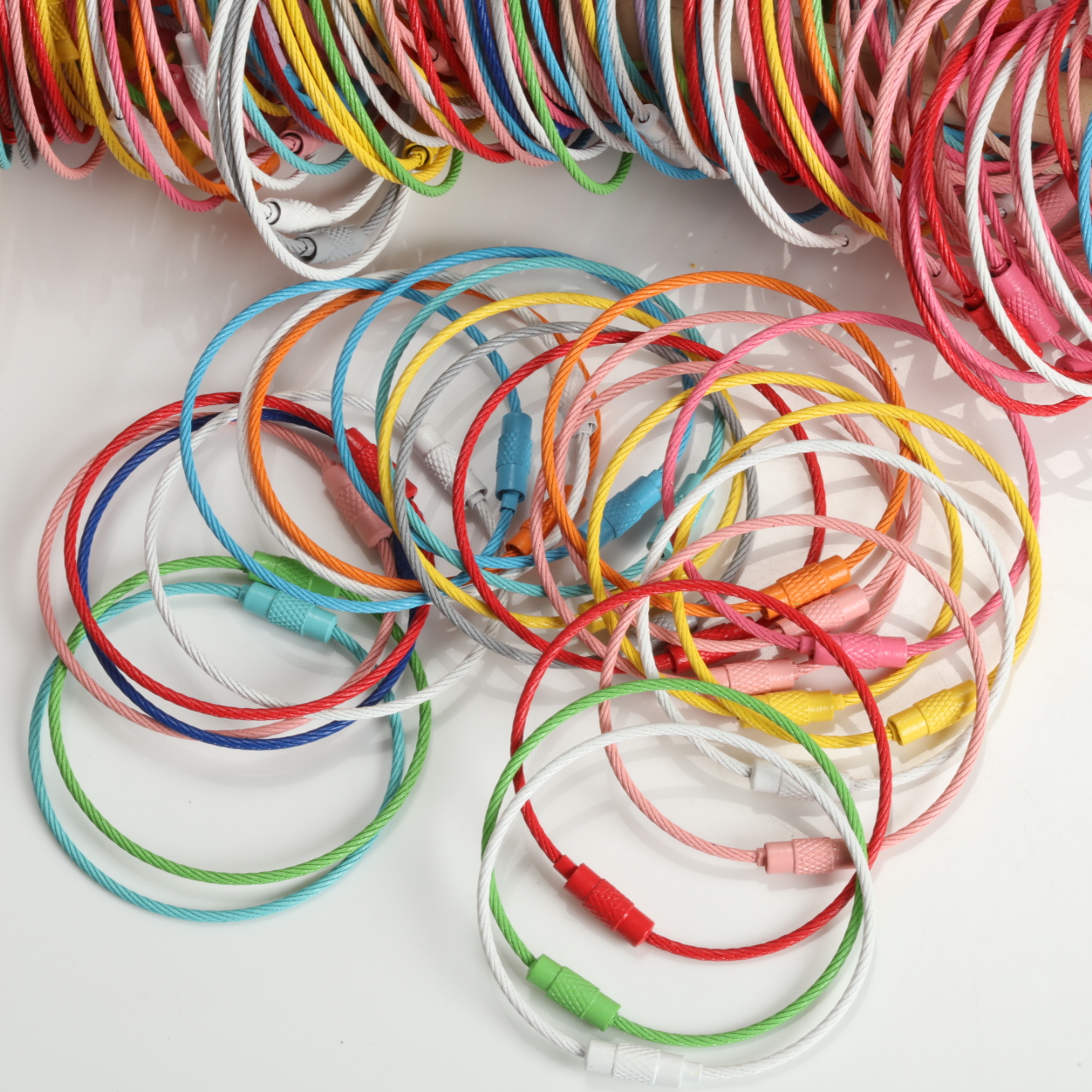 Jewelry Making Hoops - Multicolor Paint Coated Steel Split Rings