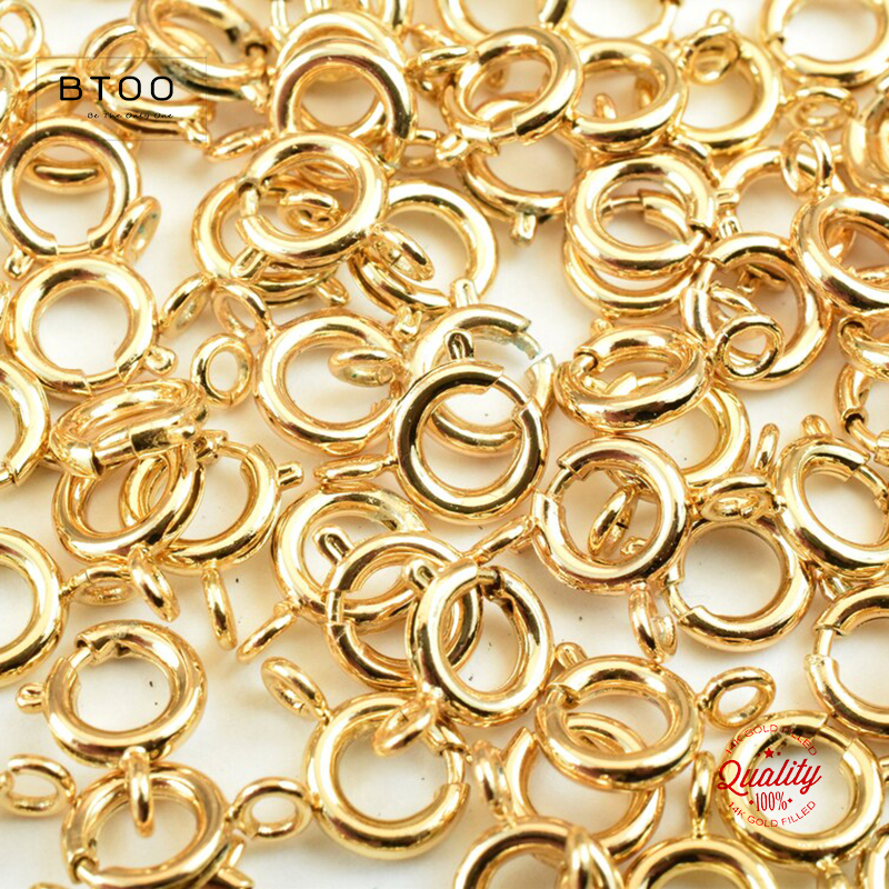 Jewelry Making Hoops - 14K Gold Filled Spring Ring Clasps