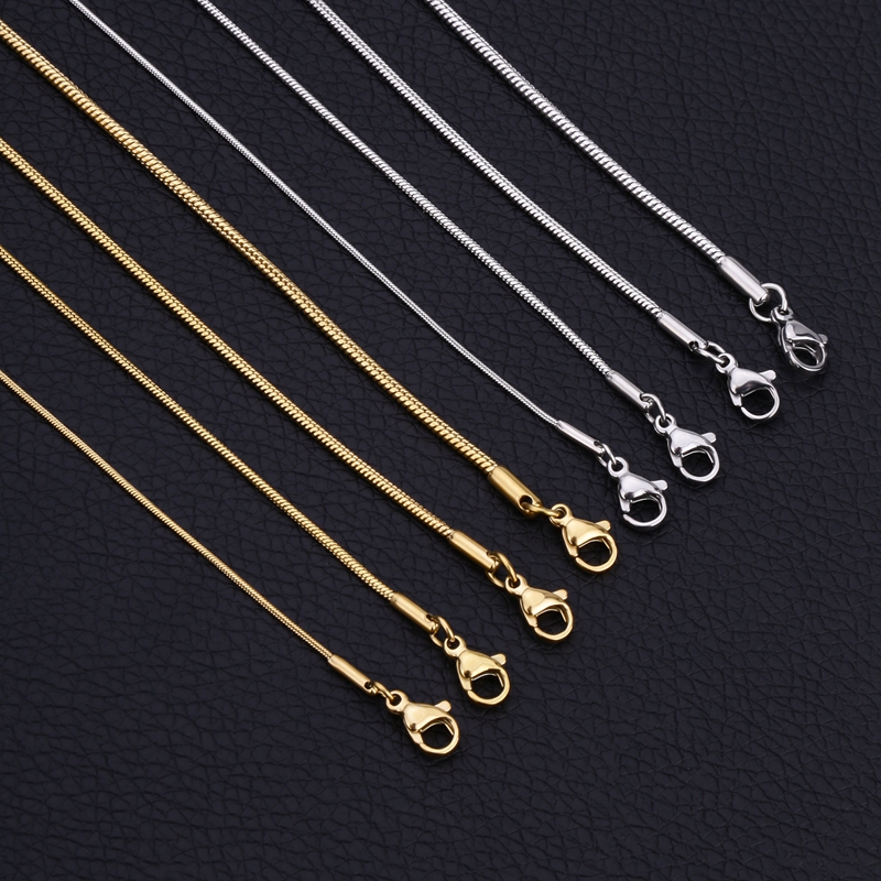 925 Sterling Silver Snake Chai - Lobster Clasp Silver avis et prix