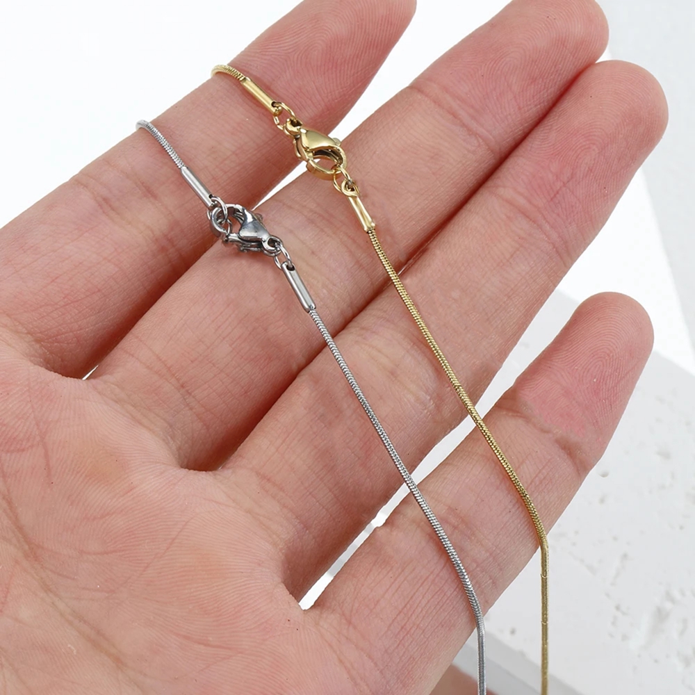 925 Sterling Silver Snake Chai - Lobster Clasp Silver avis et prix
