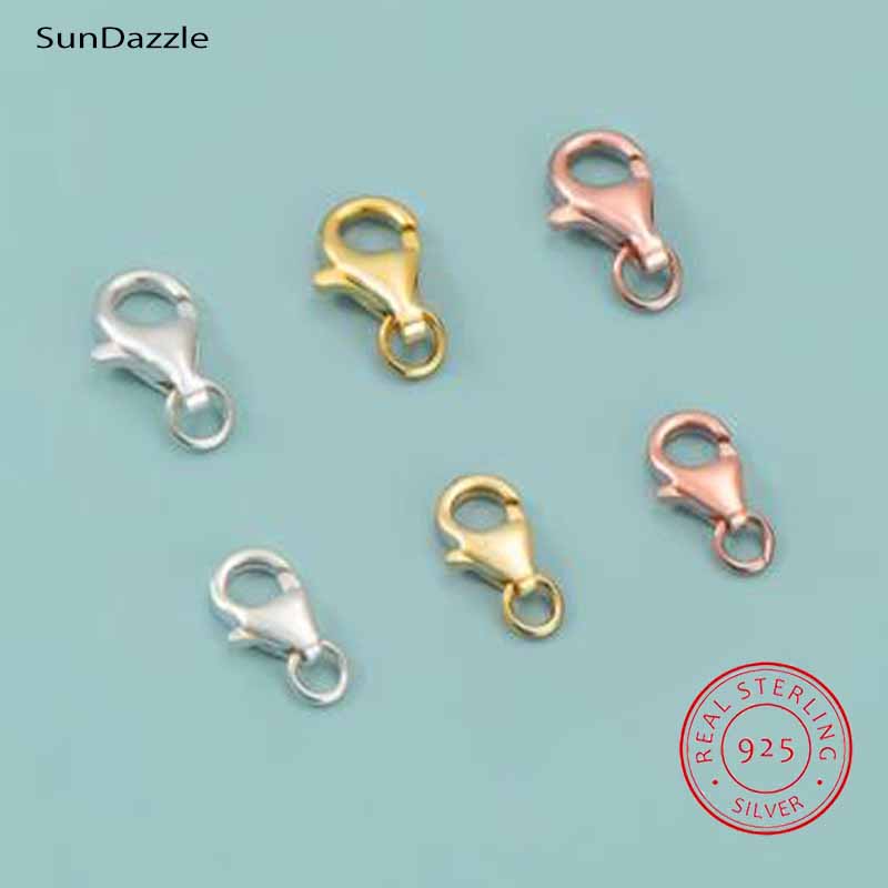 2pcs Genuine Real Pure Solid 9 - Lobster Clasp Silver avis et prix