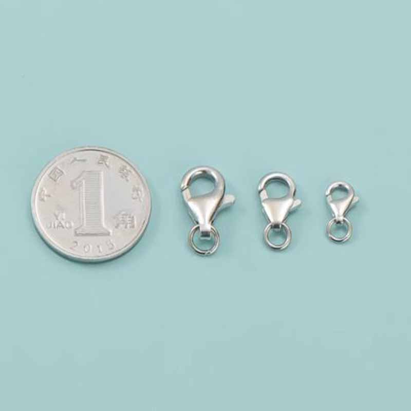 2pcs Genuine Real Pure Solid 9 - Lobster Clasp Silver avis et prix