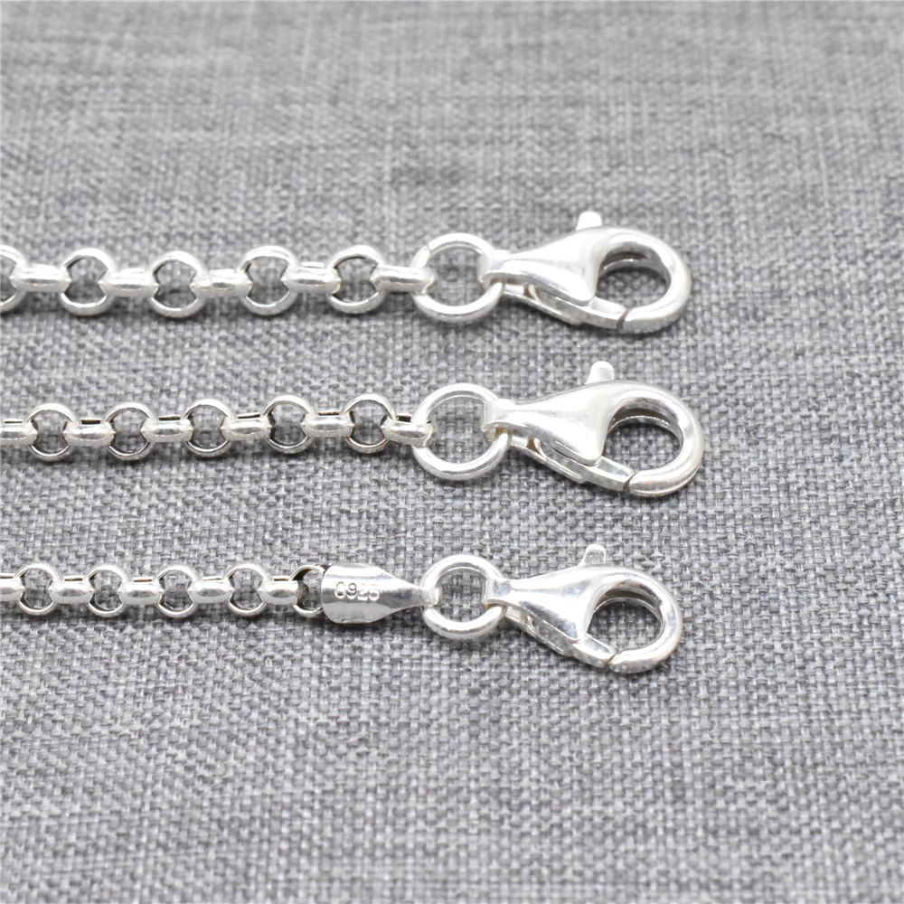 925 Sterling Silver Rolo Neckl - Lobster Clasp Silver avis et prix