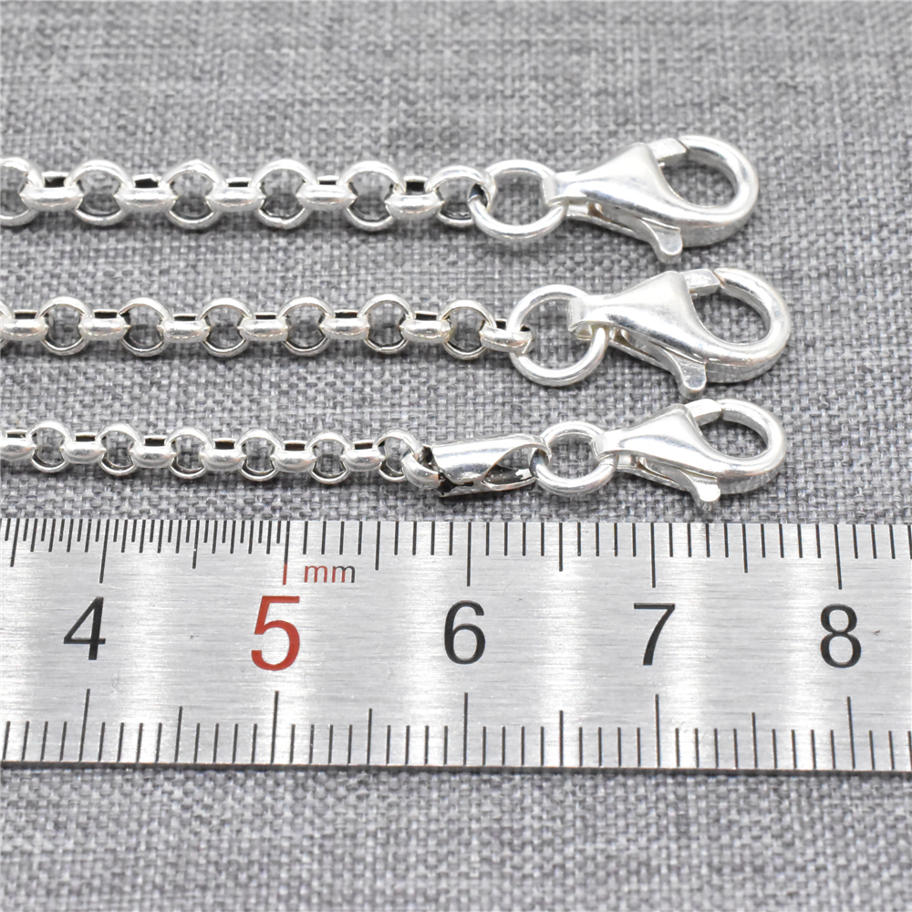 925 Sterling Silver Rolo Neckl - Lobster Clasp Silver avis et prix