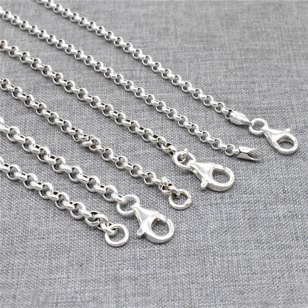 925 Sterling Silver Rolo Neckl - Lobster Clasp Silver avis et prix