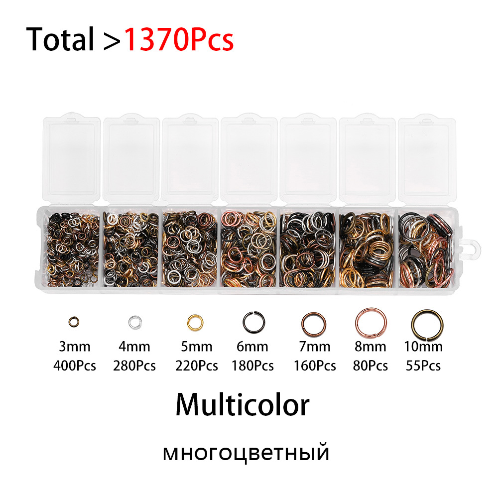 1370Pcs Mixed Size Metal Open  - Jump Ring Assorted avis et prix