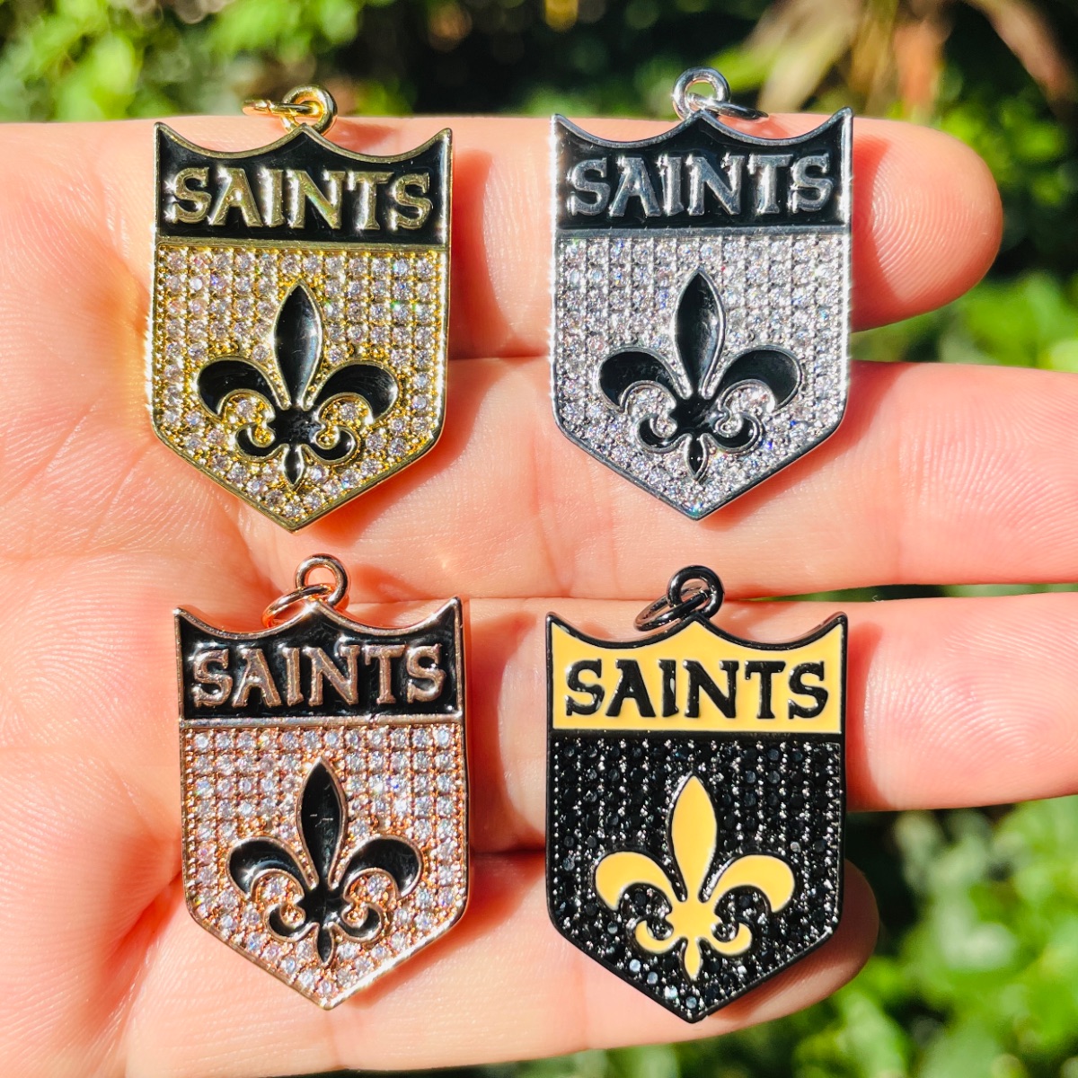 5pcs Micro Pave Fleur De Lis S - Jewelry Making New Orleans avis et prix