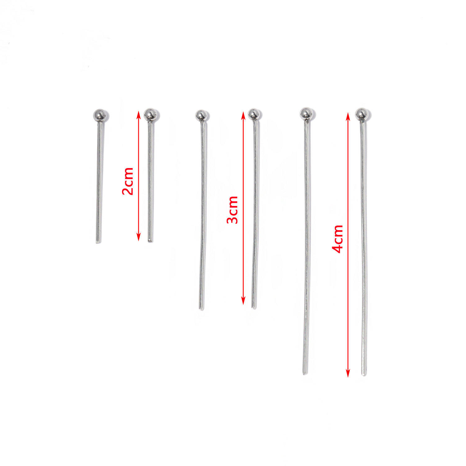50pc Stainless Steel Metal Cha - Eyepin Ball End avis et prix