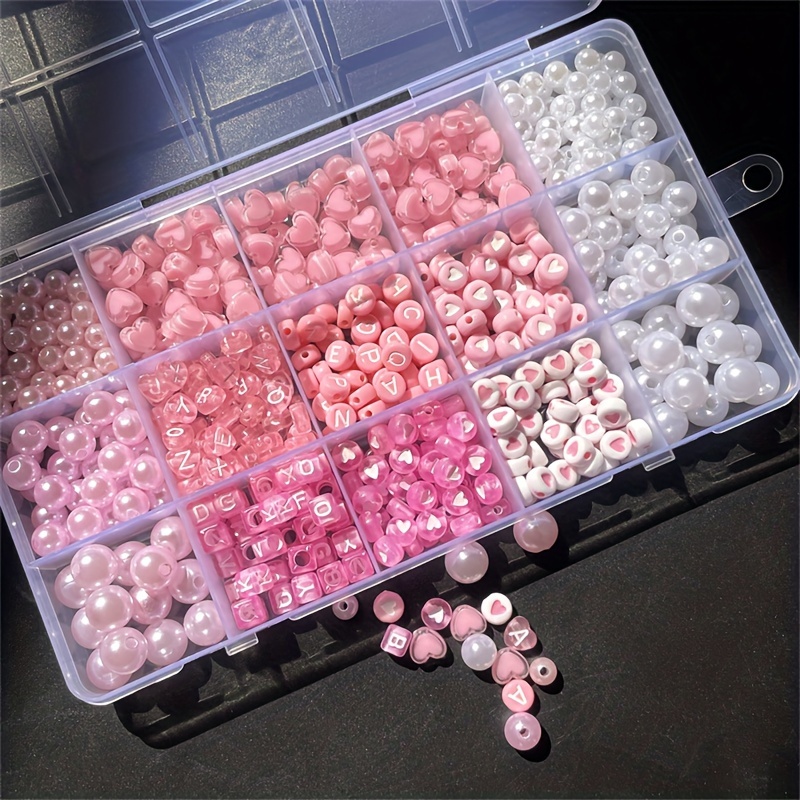 10-piece pink alphabet box, ac - Jewelry Making Pieces avis et prix