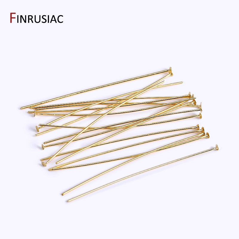 50PCS/lot 18k Gold Plated Bras - Eyepin Ball End avis et prix