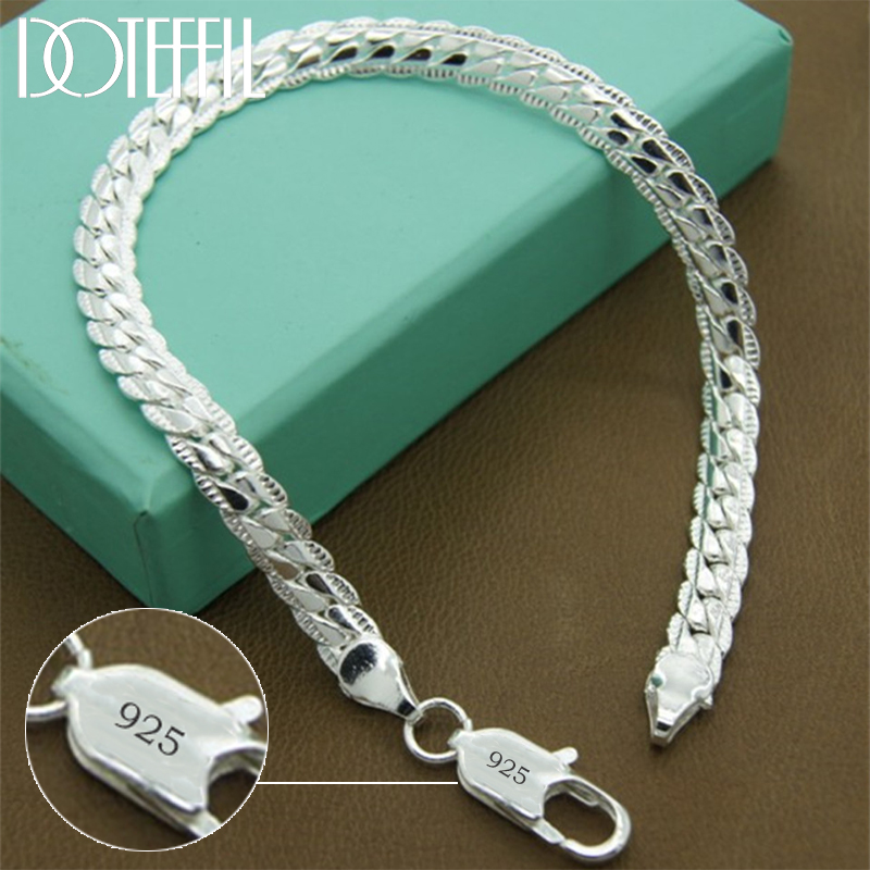 DOTEFFIL 925 Silver Bracelet 6 - Lobster Clasp Silver avis et prix