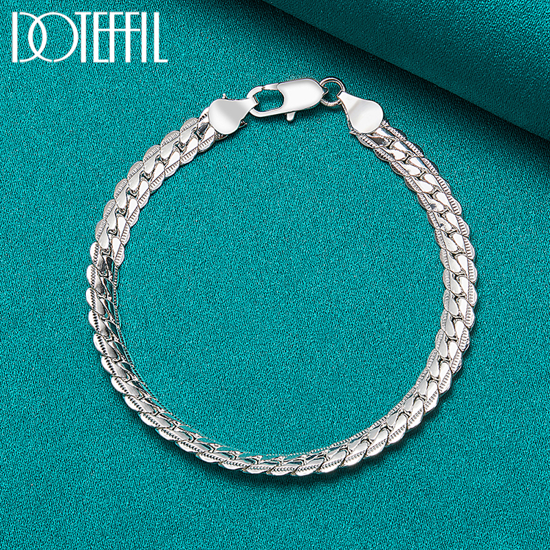 DOTEFFIL 925 Silver Bracelet 6 - Lobster Clasp Silver avis et prix