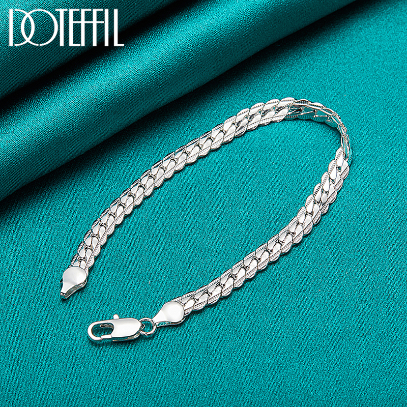 DOTEFFIL 925 Silver Bracelet 6 - Lobster Clasp Silver avis et prix