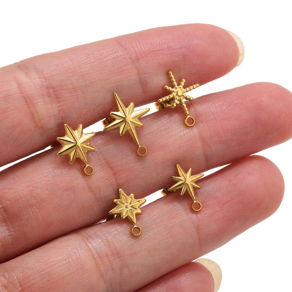 6pcs Stainless Steel Star Earr - Jewelry Making Workshops avis et prix