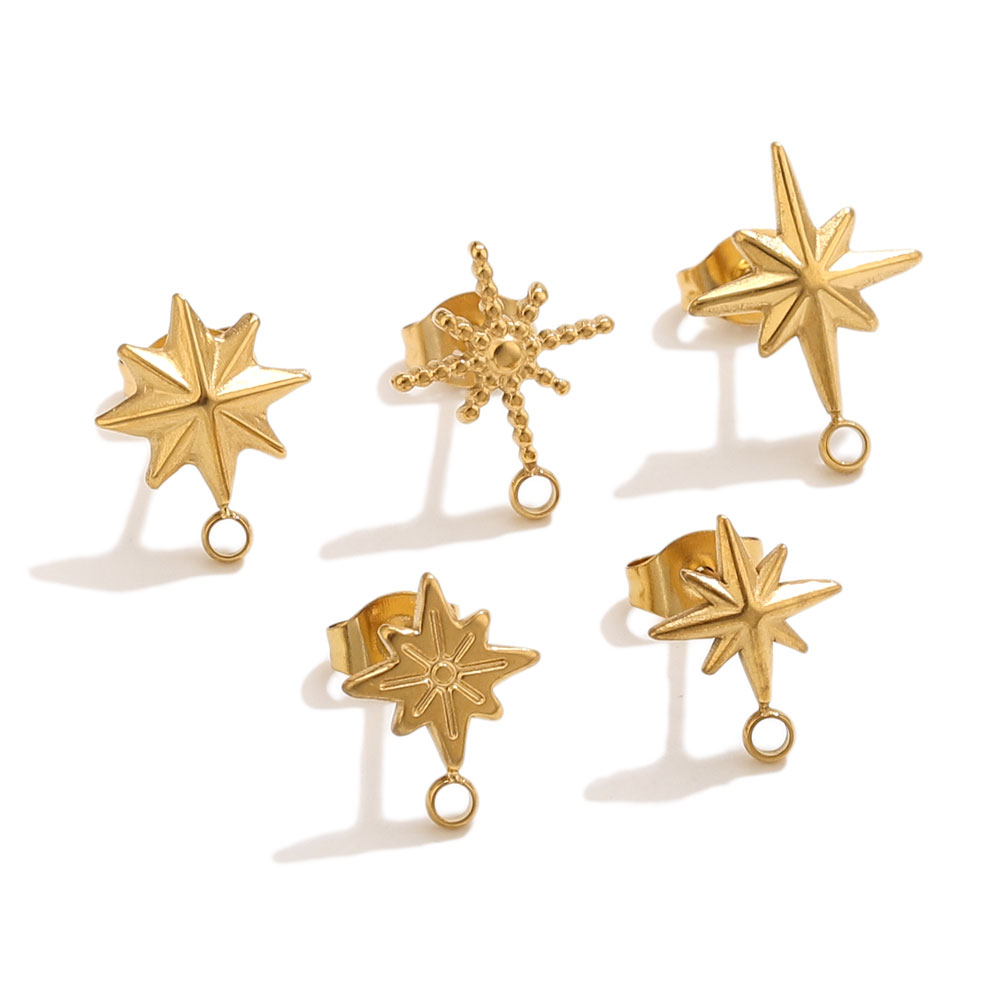 6pcs Stainless Steel Star Earr - Jewelry Making Workshops avis et prix