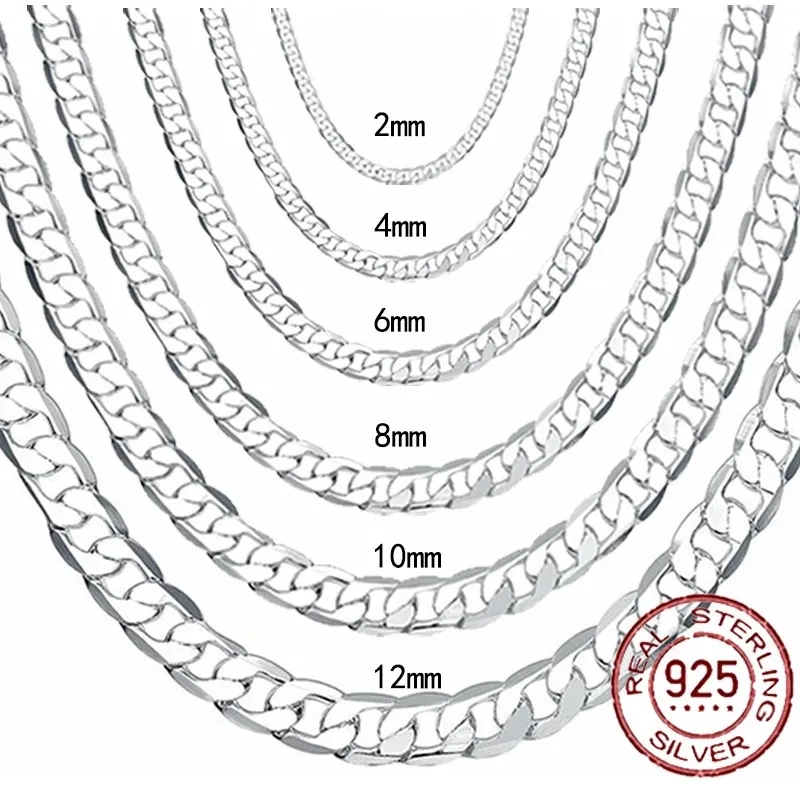 Men's 925 Sterling Silver Neck - Lobster Clasp Silver avis et prix
