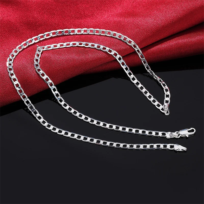 Men's 925 Sterling Silver Neck - Lobster Clasp Silver avis et prix