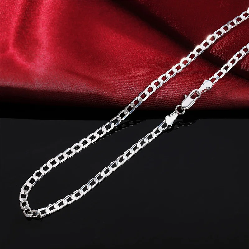 Men's 925 Sterling Silver Neck - Lobster Clasp Silver avis et prix