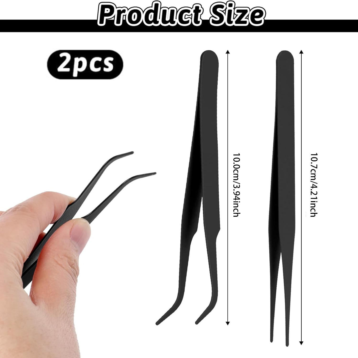 Black handmade tweezers 2-piec - Jewelry Making Pieces avis et prix