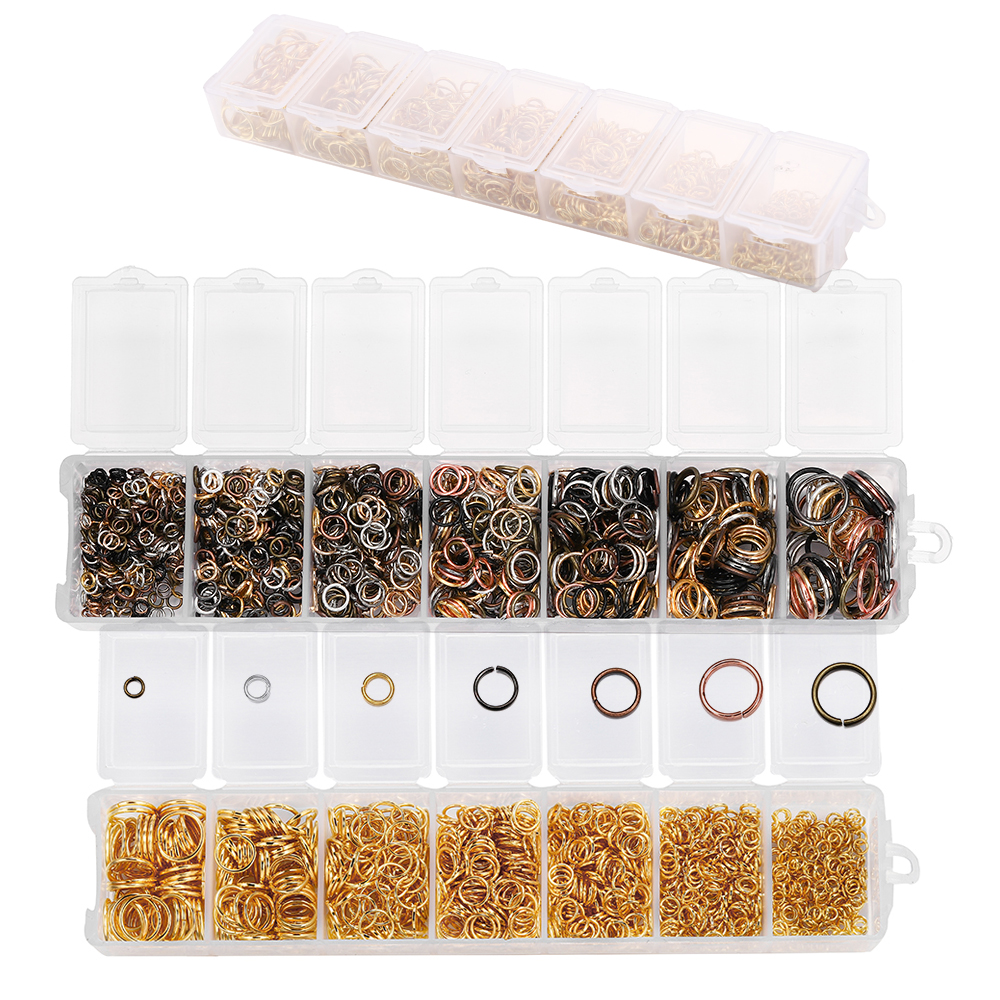 1370PCS/Set Mixed Metal Open J - Jump Ring Assorted avis et prix