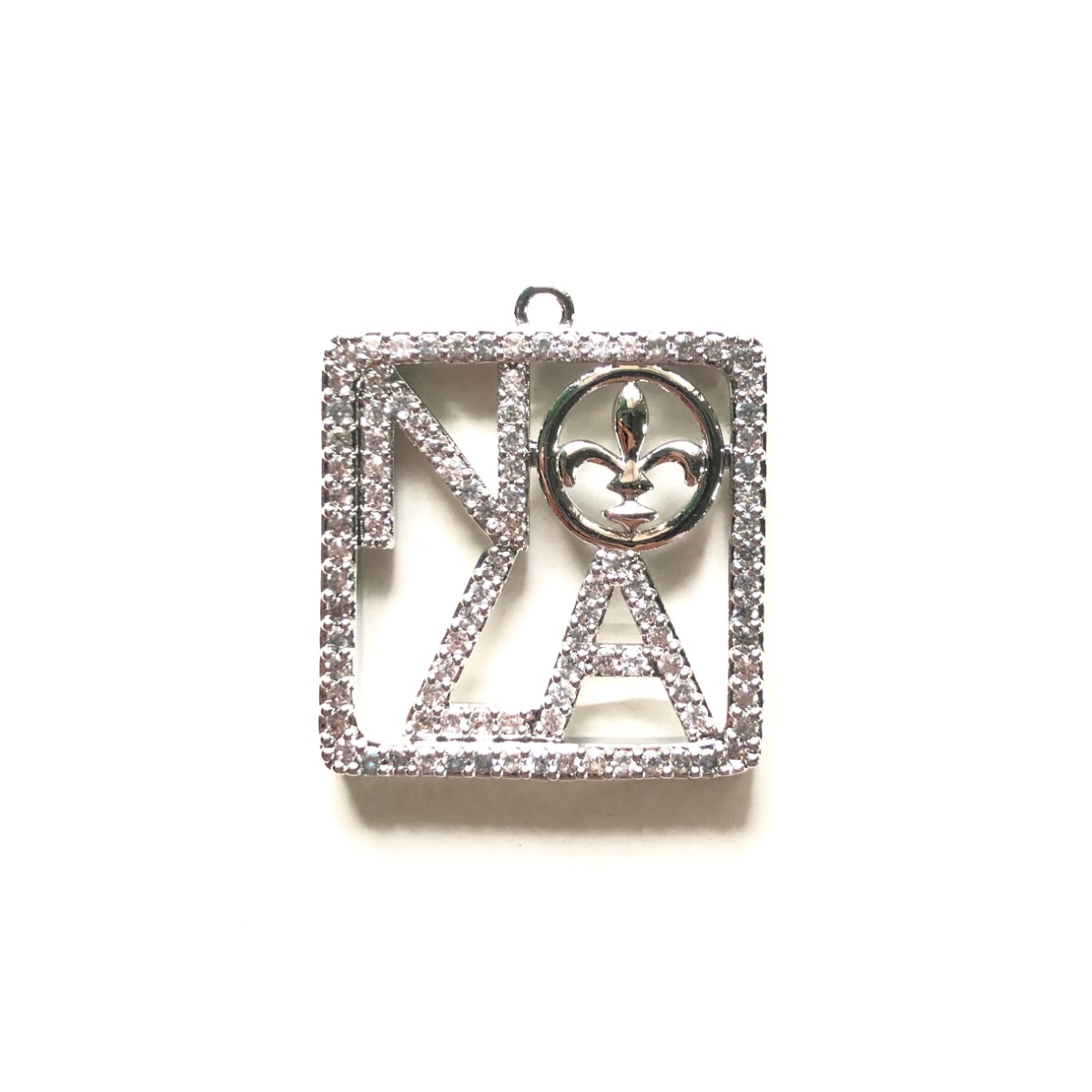 5pcs Zirconia Pave NOLA Fleur  - Jewelry Making New Orleans avis et prix