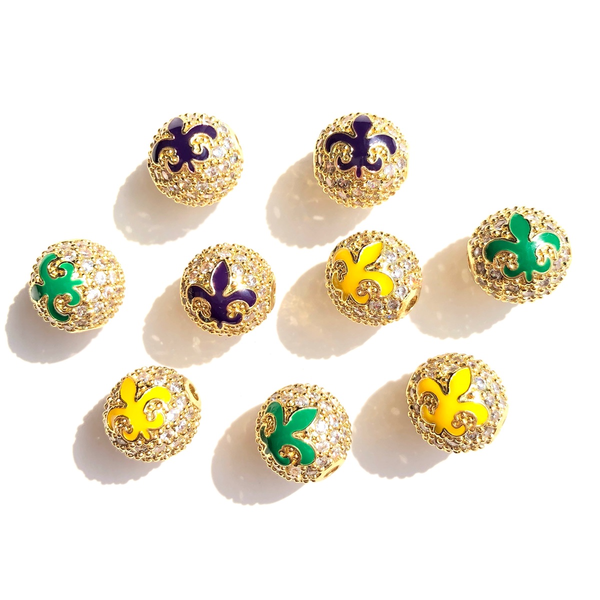9pcs Green Yellow Purple New O - Jewelry Making New Orleans avis et prix