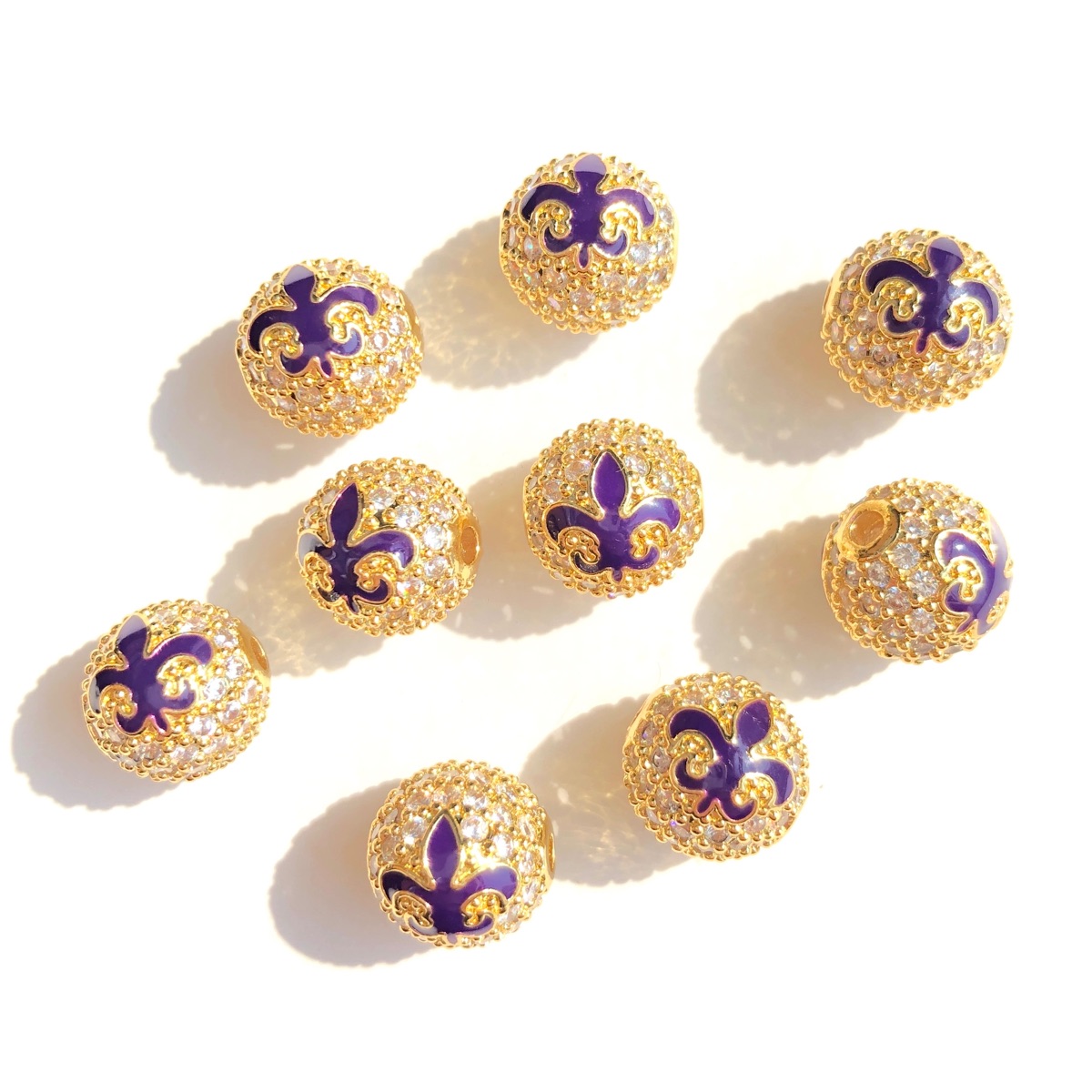 9pcs Green Yellow Purple New O - Jewelry Making New Orleans avis et prix