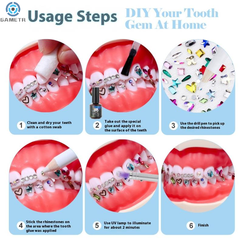 1 Set Dental Tooth Gems Crysta - Jewelry Making Workshops avis et prix