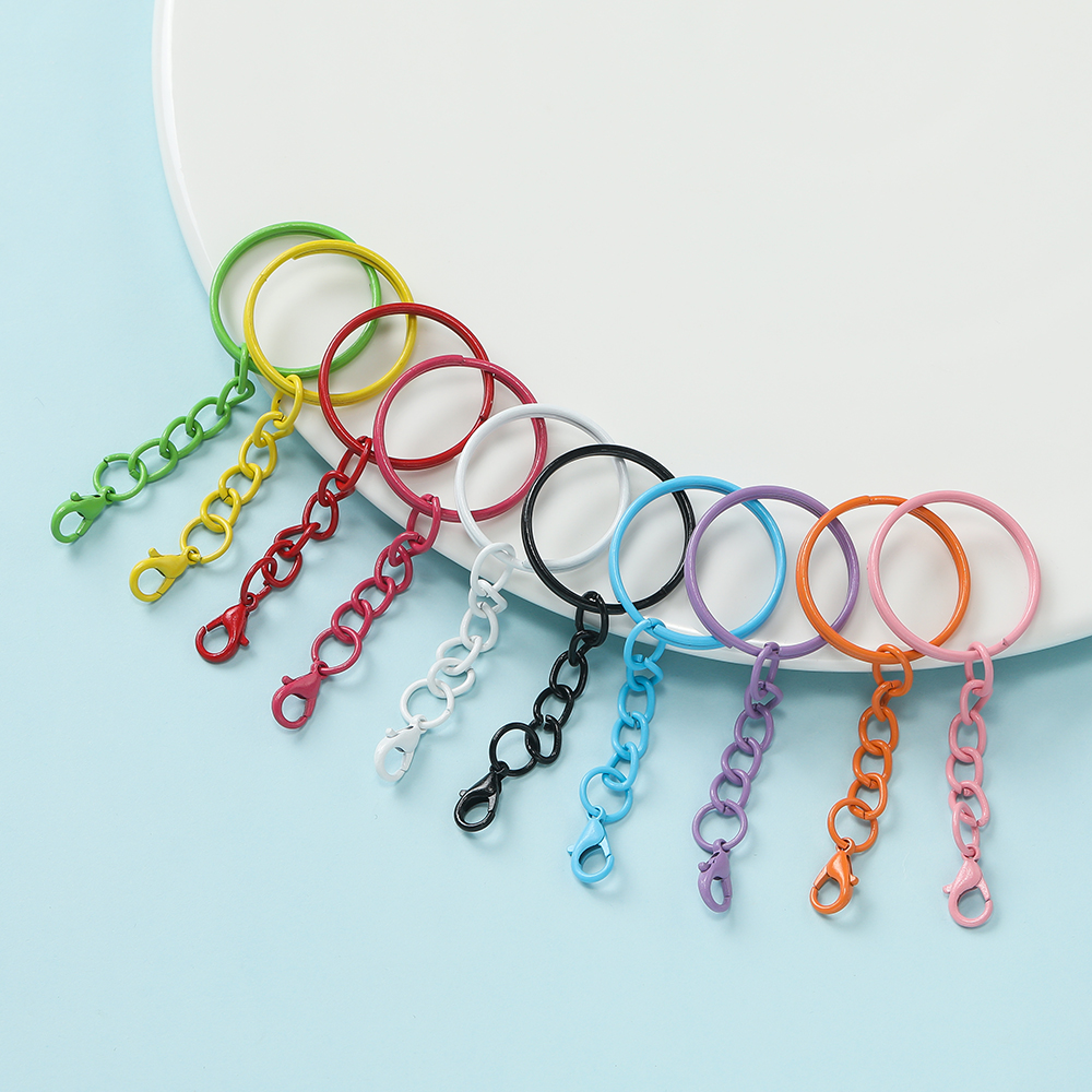 5pcs/Lot 25mm Colored Split Ri - Jewelry Making Hoops avis et prix