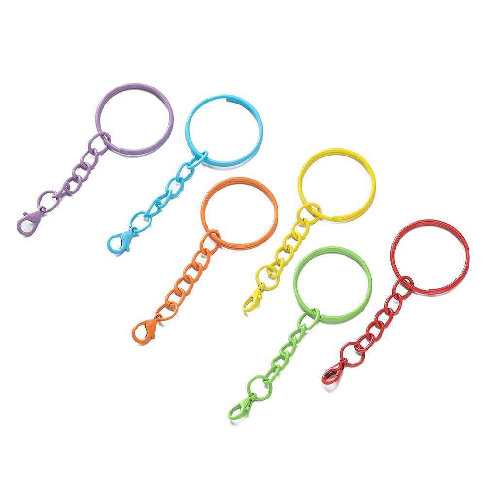 5pcs/Lot 25mm Colored Split Ri - Jewelry Making Hoops avis et prix