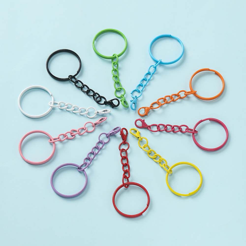 5pcs/Lot 25mm Colored Split Ri - Jewelry Making Hoops avis et prix