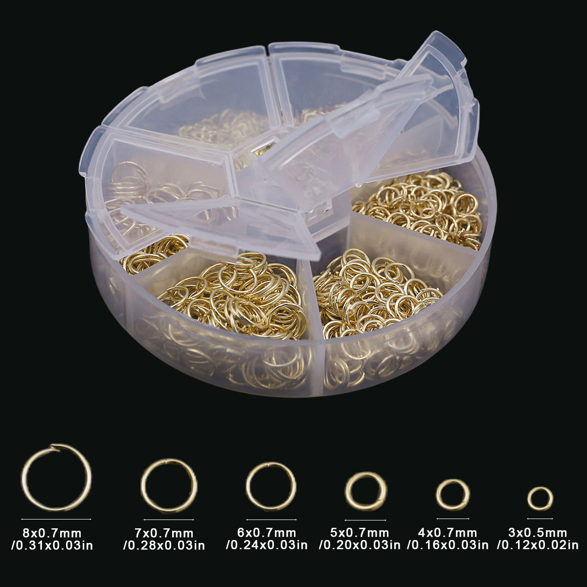 1set Mixed Sizes Open Jump Rin - Jump Ring Assorted avis et prix