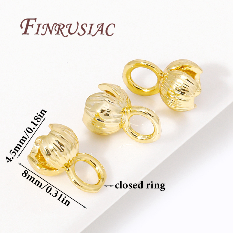 18K Gold Plated Cord Ends Clam - Eyepin Ball End avis et prix