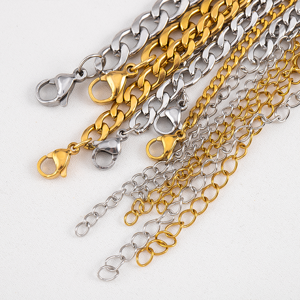 5pc 2pc Stainless Steel Adjust - Lobster Clasp Silver avis et prix