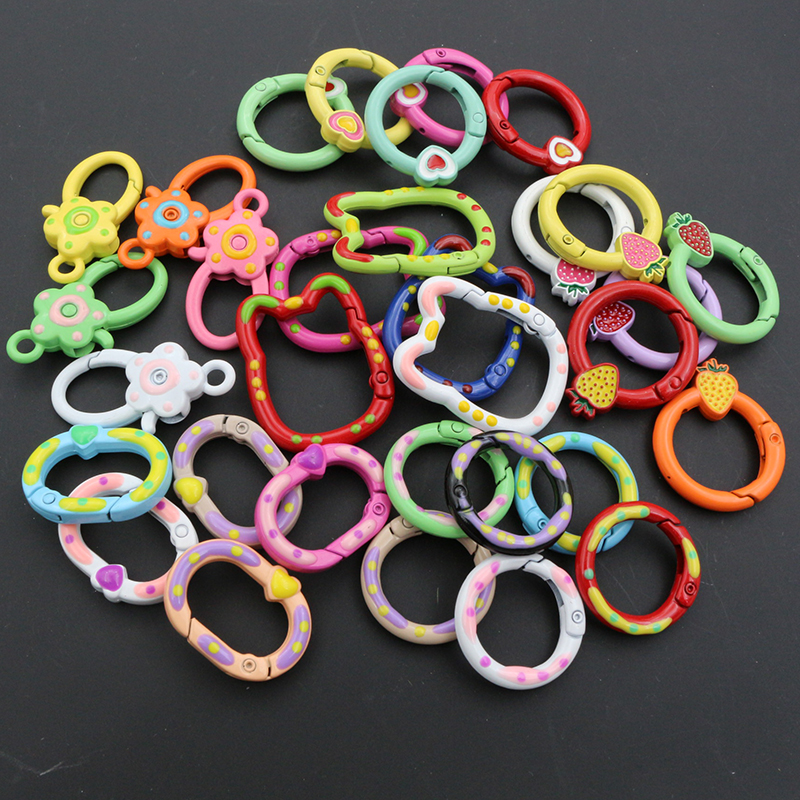 10pcs Random Colors Mix Heart  - Jump Ring Assorted avis et prix