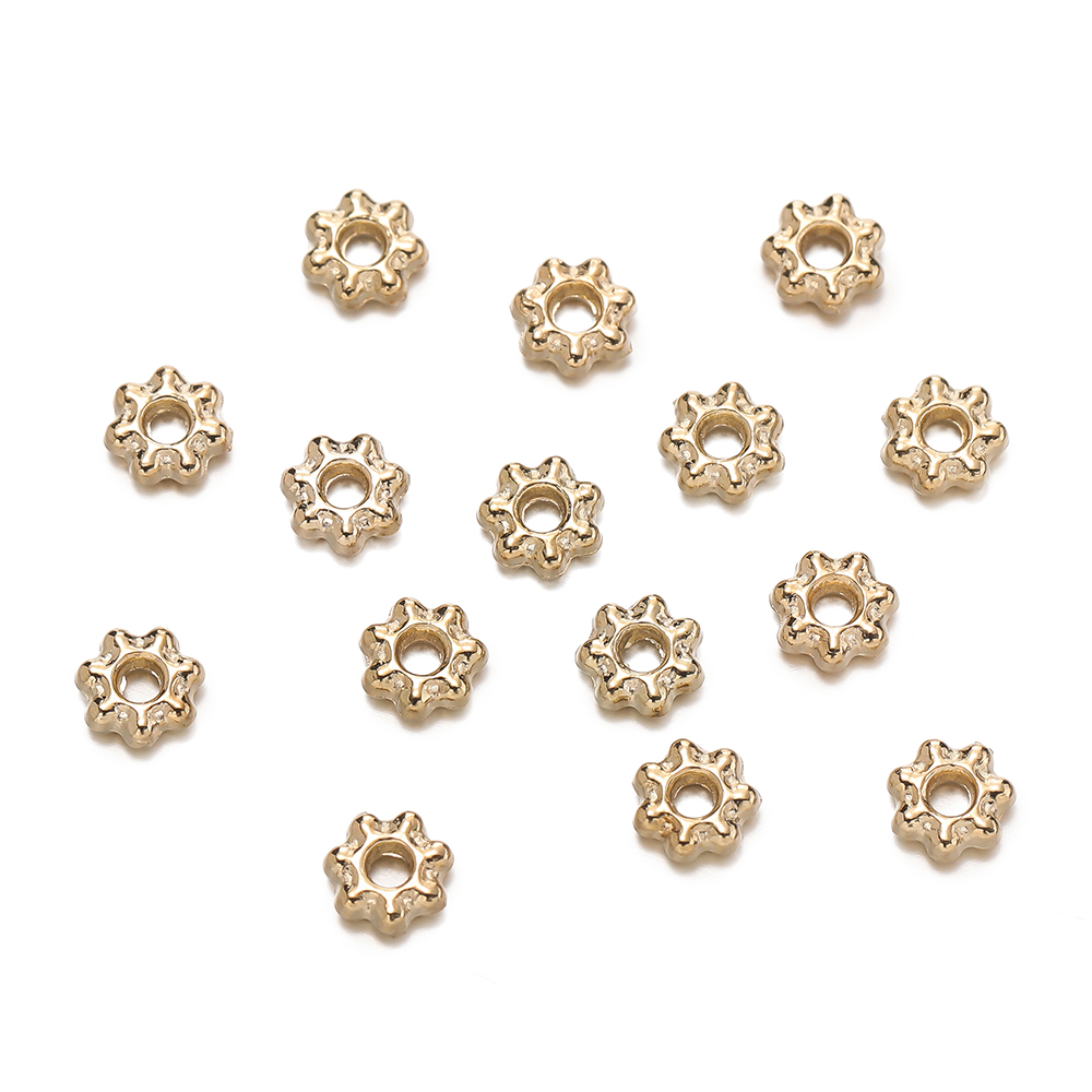 200Pcs 4/6mm Alloy Snowflake B - Jewelry Making Pieces avis et prix