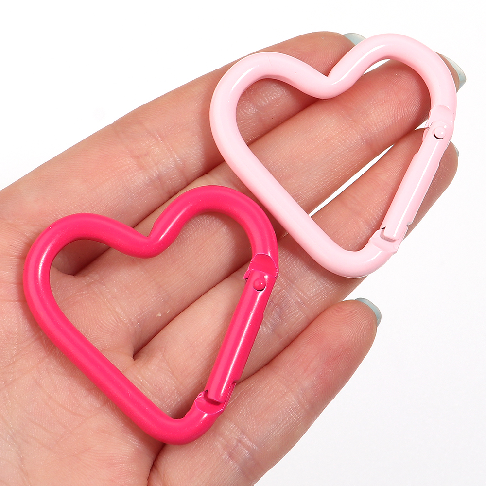 5pcs Colorful Heart-shaped Alu - Jewelry Making Hoops avis et prix