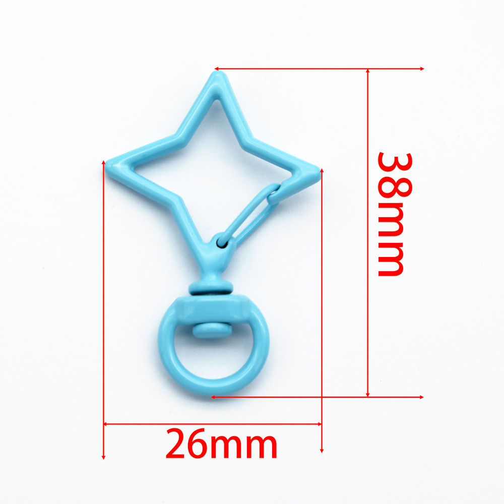 5pcs 38x26mm Colorful Star Rho - Jewelry Making Hoops avis et prix