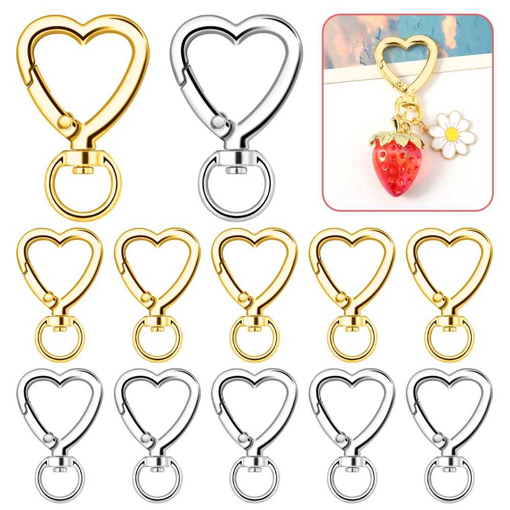 10pcs Metal Heart Lobster Claw - Jewelry Making Hoops avis et prix