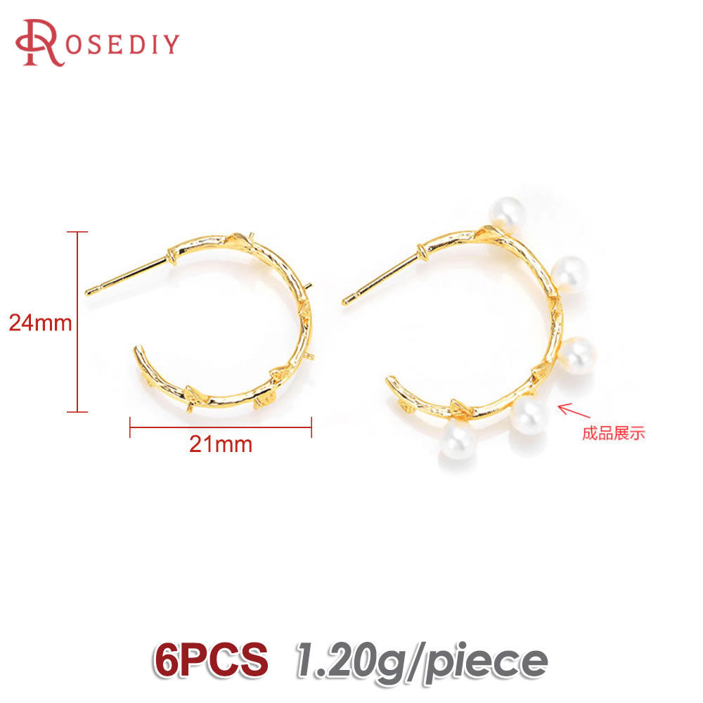 6PCS 18K Gold Color Brass with - Jewelry Making Pieces avis et prix